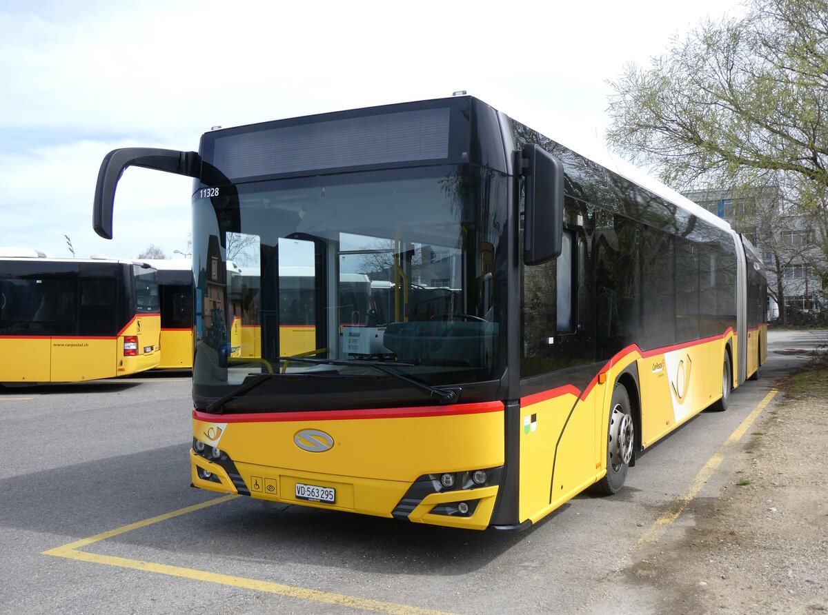 (260'821) - CarPostal Ouest - VD 563'295/PID 11'328 - Solaris am 29. M�rz 2024 in Yverdon, Garage