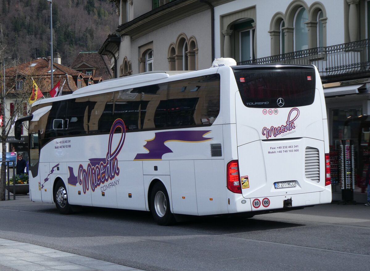 (260'959) - Aus Rum�nien: Micedu, Iasi - B 277 MCD - Mercedes am 4. April 2024 beim Bahnhof Interlaken West