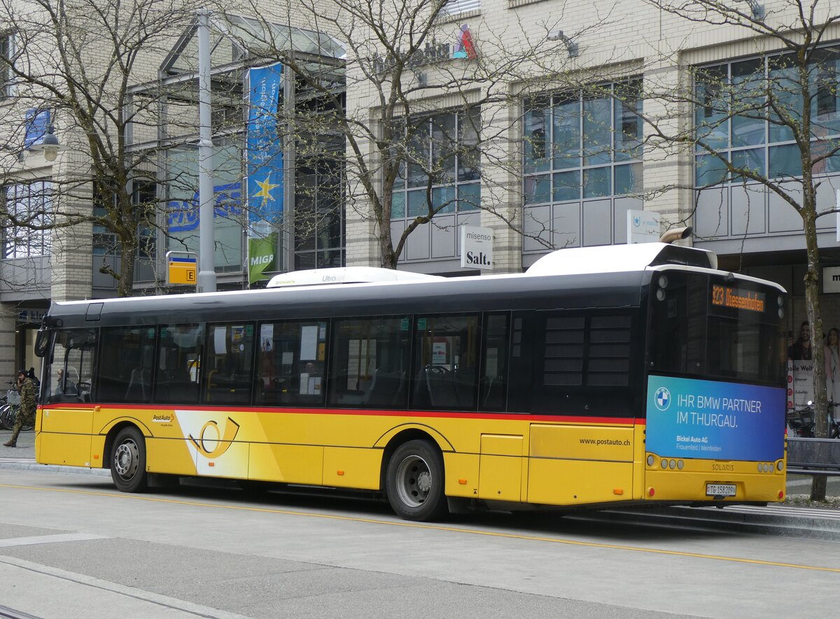 (261'110) - PostAuto Ostschweiz - TG 158'209/PID 10'359 - Solaris (ex Schmidt, Oberb�ren; ex CarPostal Ouest) am 9. April 2024 beim Bahnhof Frauenfeld