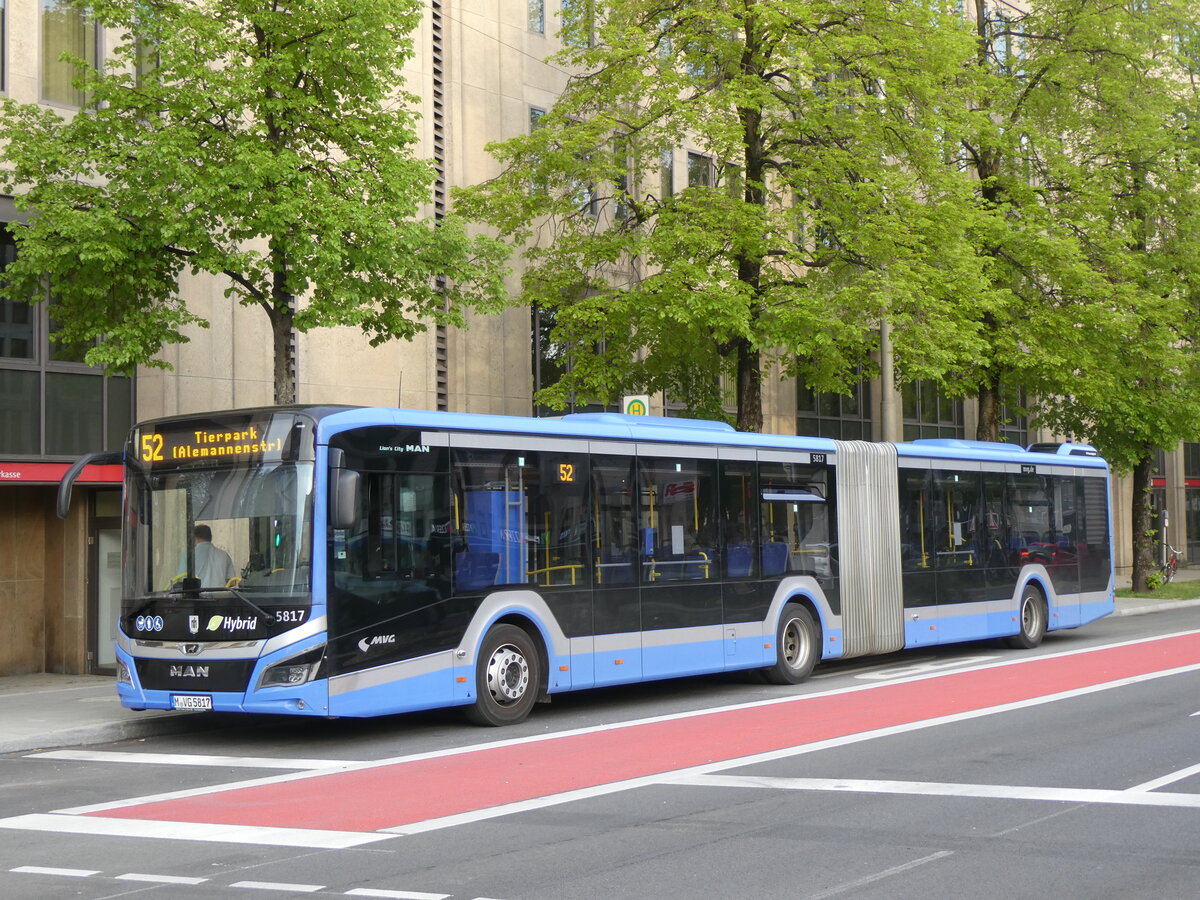 (261'427) - MVG M�nchen - Nr. 5817/M-VG 5817 - MAN am 14. April 2024 in M�nchen, Sendlinger Tor