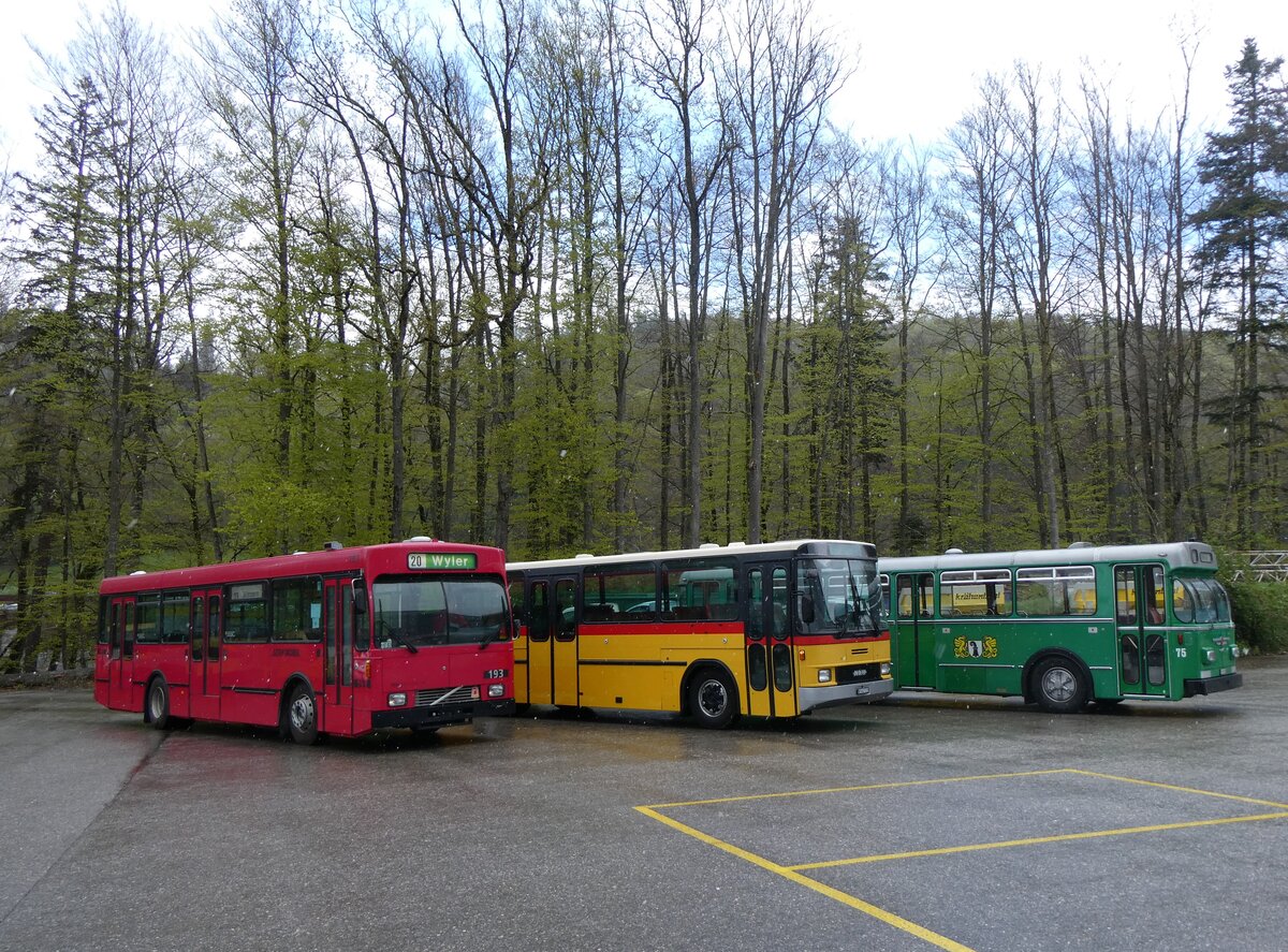 (261'616) - Bernmobil, Bern (SOB) - Nr. 193 - Volvo/Gangloff am 21. April 2024 in Burgdorf, �kihof Ziegelgut