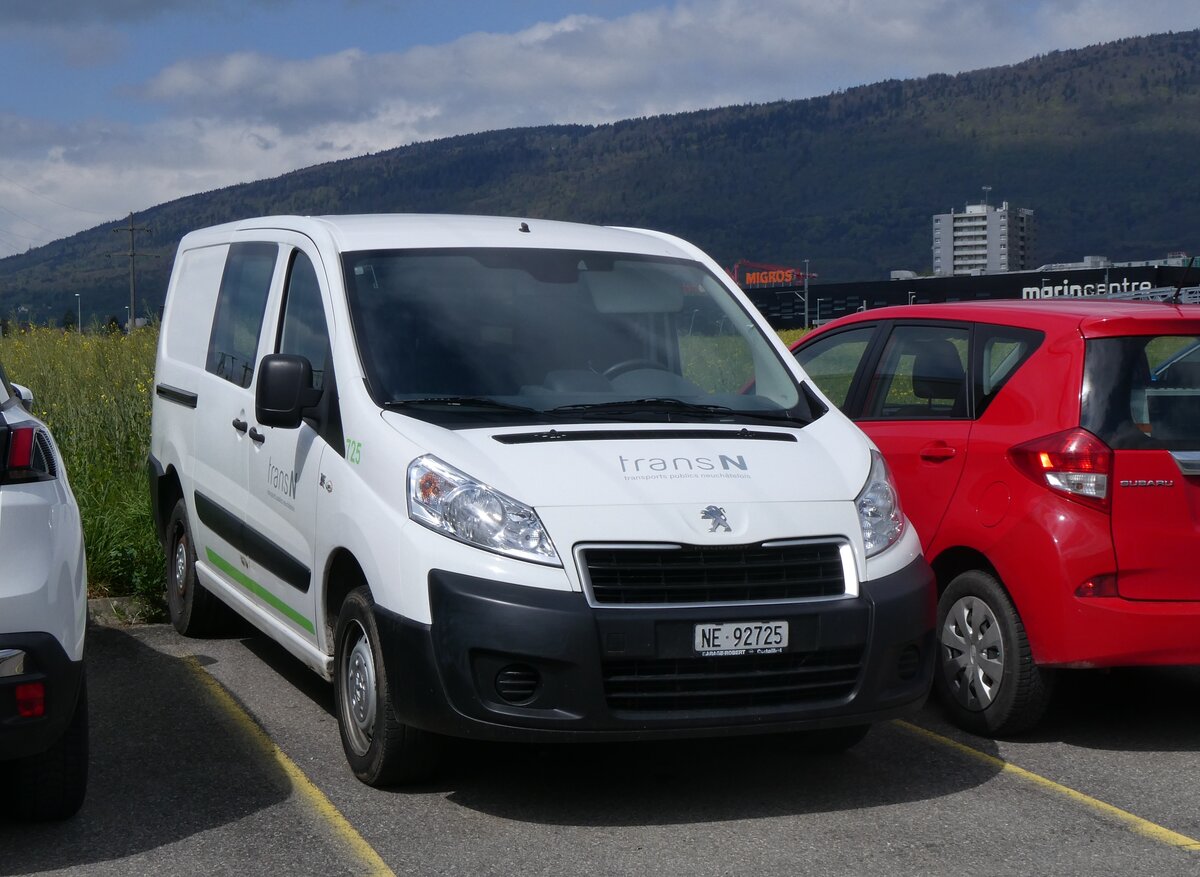 (261'666) - transN, La Chaux-de-Fonds - Nr. 725/NE 92'725 - Peugeot am 23. April 2024 in Marin, D�p�t