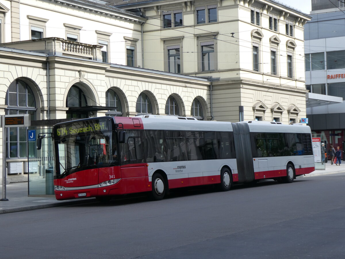 (261'886) - SW Winterthur - Nr. 341/ZH 745'341 - Solaris am 4. Mai 2024 beim Hauptbahnhof Winterthur
