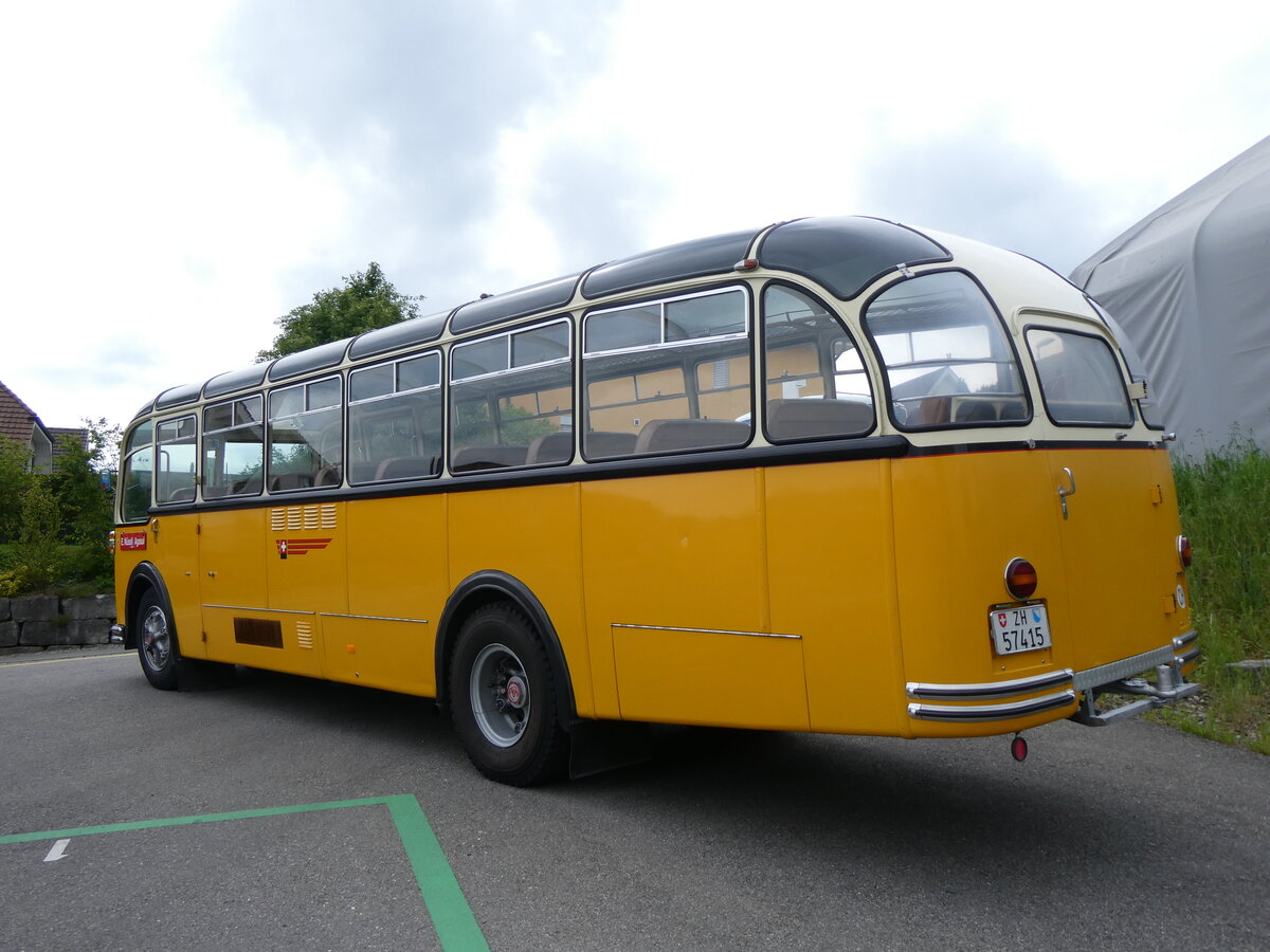 (261'995) - N�ssli, Agasul - ZH 57'415 - FBW/Hess (ex Milit�rmotorfahrer, Kloten; ex P 24'015; ex P 21'515) am 4. Mai 2024 in Attikon, Wegm�ller