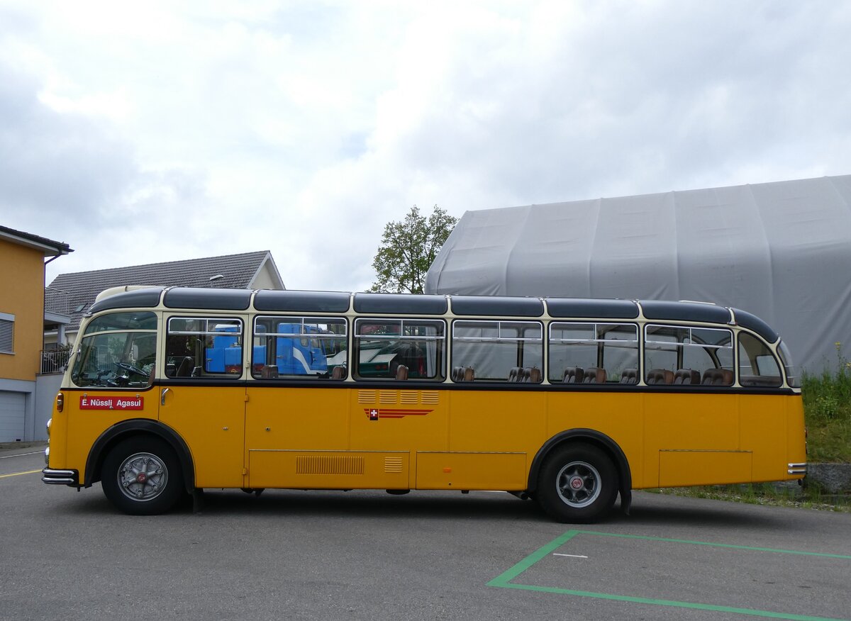 (261'999) - N�ssli, Agasul - ZH 57'415 - FBW/Hess (ex Milit�rmotorfahrer, Kloten; ex P 24'015; ex P 21'515) am 4. Mai 2024 in Attikon, Wegm�ller
