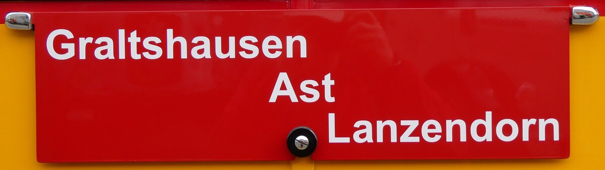 (262'068) - Routentafel - Graltshausen Ast Lanzendorn - am 4. Mai 2024 in Attikon, Wegm�ller