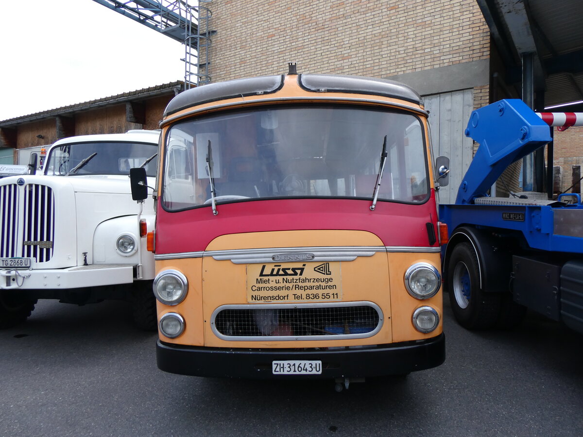 (262'083) - L�ssi, Oberembrach - ZH 31'643 U - Dennis/FHS (ex Leu, Schaffhausen) am 4. Mai 2024 in Attikon, Wegm�ller