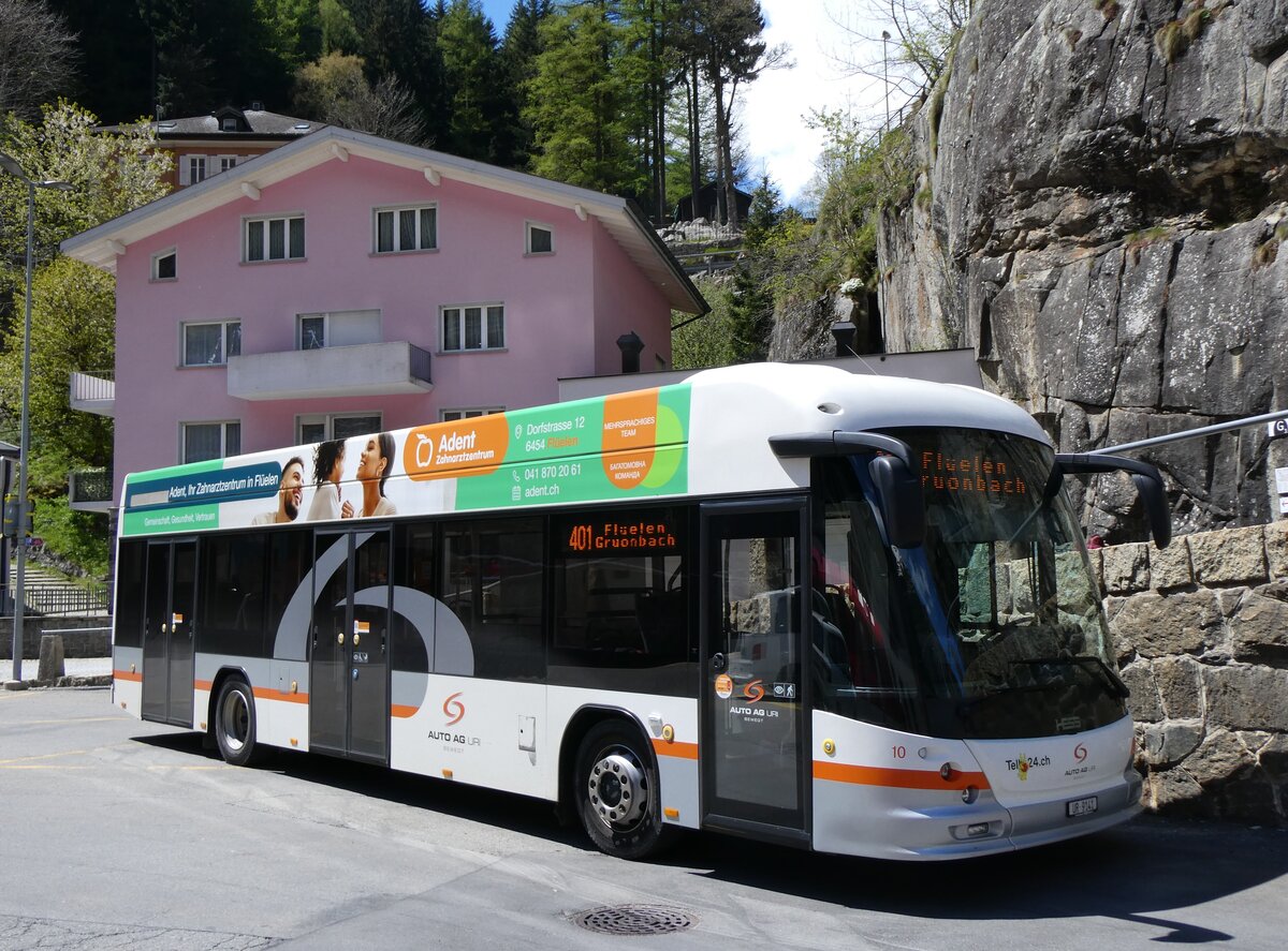 (262'257) - AAGU Altdorf - Nr. 10/UR 9141 - Hess am 10. Mai 2024 beim Bahnhof G�schenen