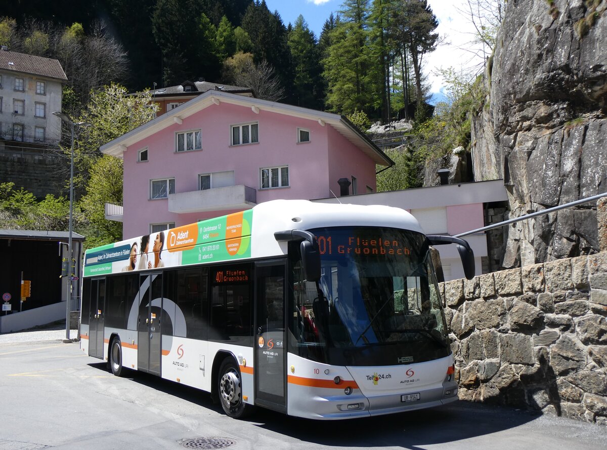 (262'258) - AAGU Altdorf - Nr. 10/UR 9141 - Hess am 10. Mai 2024 beim Bahnhof G�schenen 