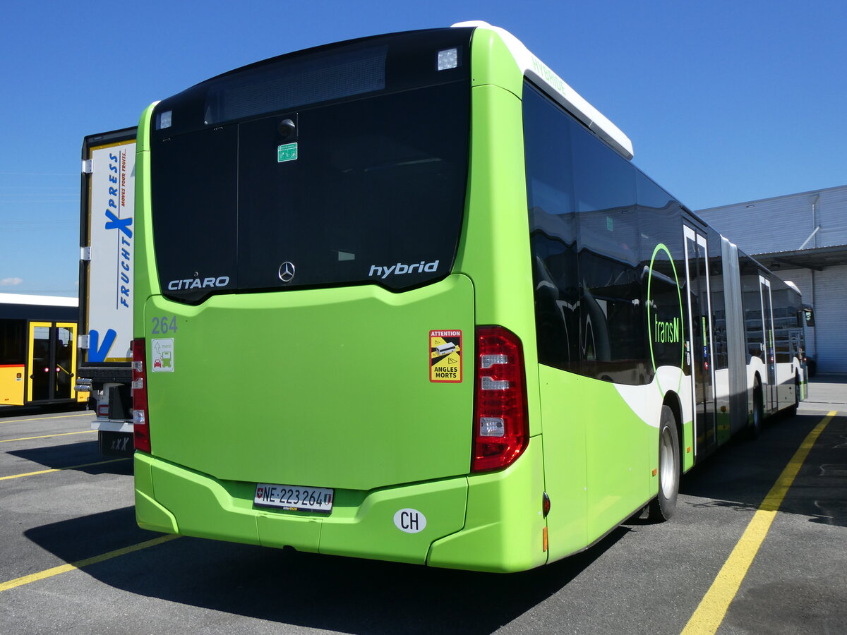 (262'285) - transN, La Chaux-de-Fonds - Nr. 264/NE 223'264 - Mercedes am 11. Mai 2024 in Kerzers, Interbus