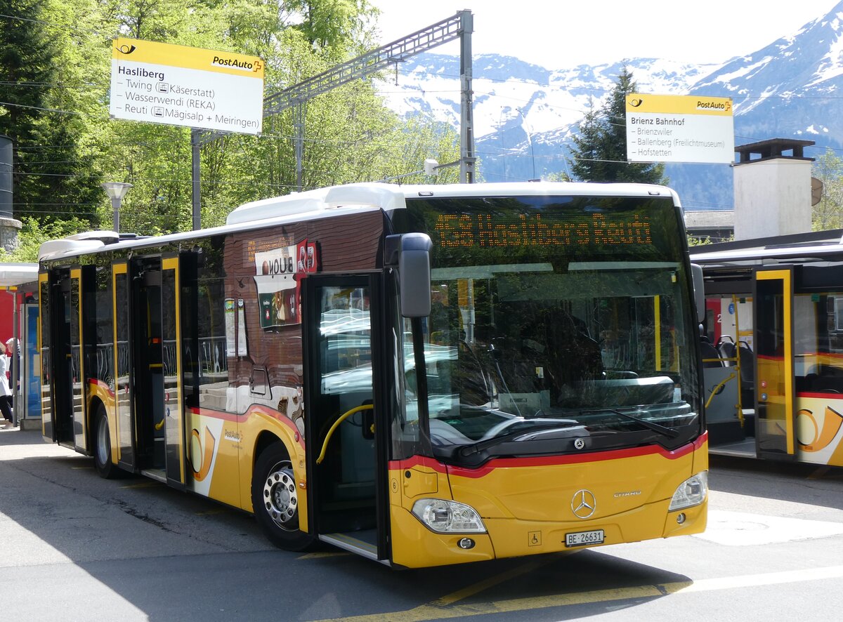 (262'345) - Fl�ck, Brienz - Nr. 6/BE 26'631/PID 11'683 - Mercedes (ex PostAuto Bern) am 13. Mai 2024 auf dem Br�nigpass 
