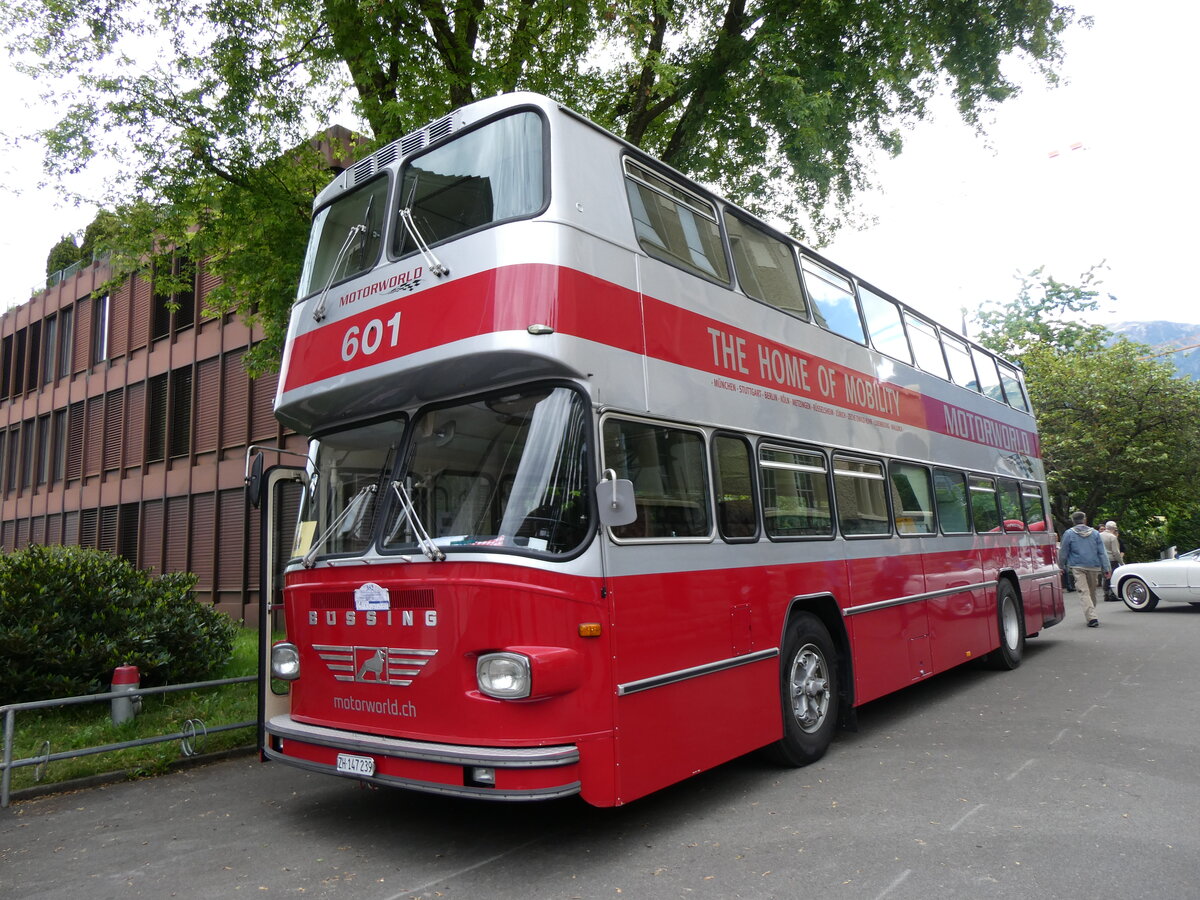 (262'697) - Motorworld, Kemptthal - Nr. 601/ZH 147'239 - B�ssing (ex WV Winterthur Nr. 601; ex WV Winterthur Nr. 201; ex Amt f�r Luftverkehr, Z�rich Nr. 47; ex Swissair, Z�rich Nr. 23) am 18. Mai 2024 in Sarnen, OiO