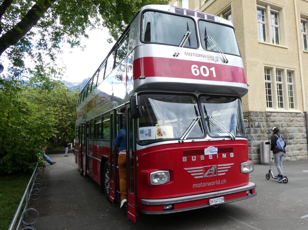 (262'698) - Motorworld, Kemptthal - Nr. 601/ZH 147'239 - B�ssing (ex WV Winterthur Nr. 601; ex WV Winterthur Nr. 201; ex Amt f�r Luftverkehr, Z�rich Nr. 47; ex Swissair, Z�rich Nr. 23) am 18. Mai 2024 in Sarnen, OiO