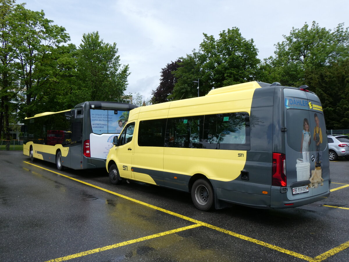 (262'755) - STI Thun - Nr. 5/BE 816'005 - Mercedes am 21. Mai 2024 bei der Schiffl�ndte Thun