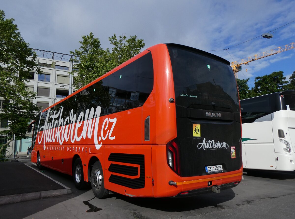 (262'907) - Aus Tschechien: Autokarem, Brno - Nr. 13/2BI 2079 - MAN am 25. Mai 2024 in Z�rich, Sihlquai