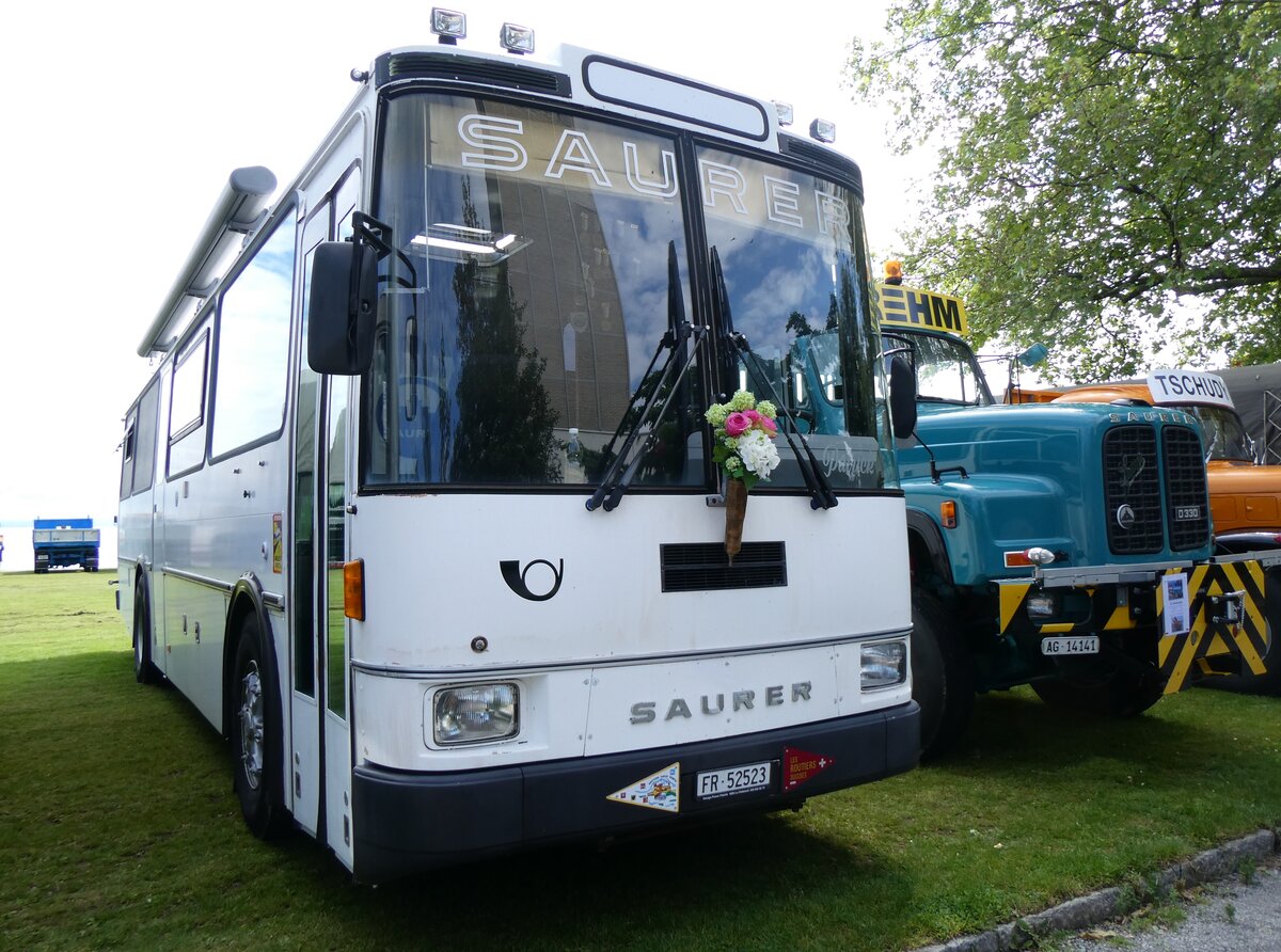(262'945) - Cassella, Le Ch�telard - FR 52'523 - Saurer/Lauber (ex Epiney, Ayer) am 25. Mai 2024 in Arbon, Arbon Classics