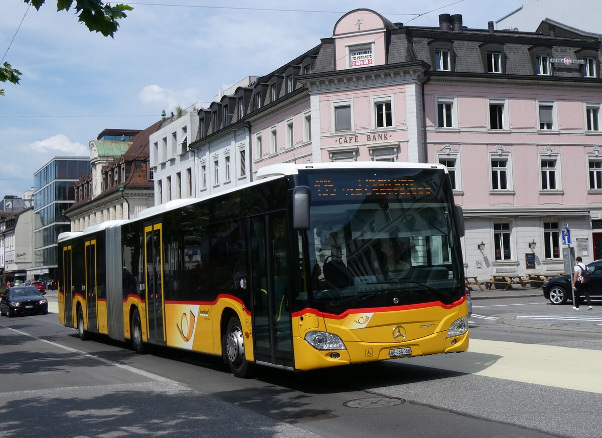 (263'415) - PostAuto Nordschweiz - AG 484'088/PID 11'627 - Mercedes (ex SO 189'004) am 6. Juni 2024 beim Bahnhof Aarau