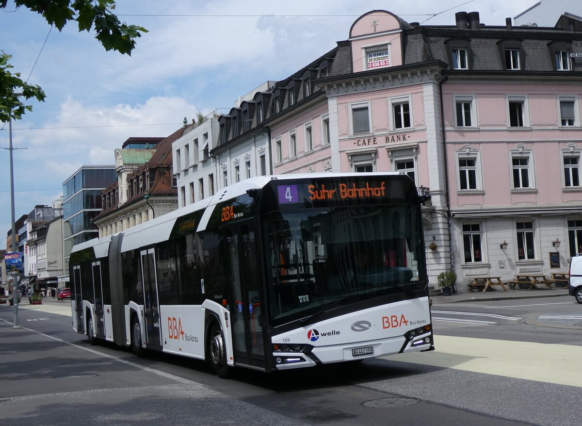 (263'417) - BBA Aarau - Nr. 159/AG 441'159 - Solaris am 6. Juni 2024 beim Bahnhof Aarau