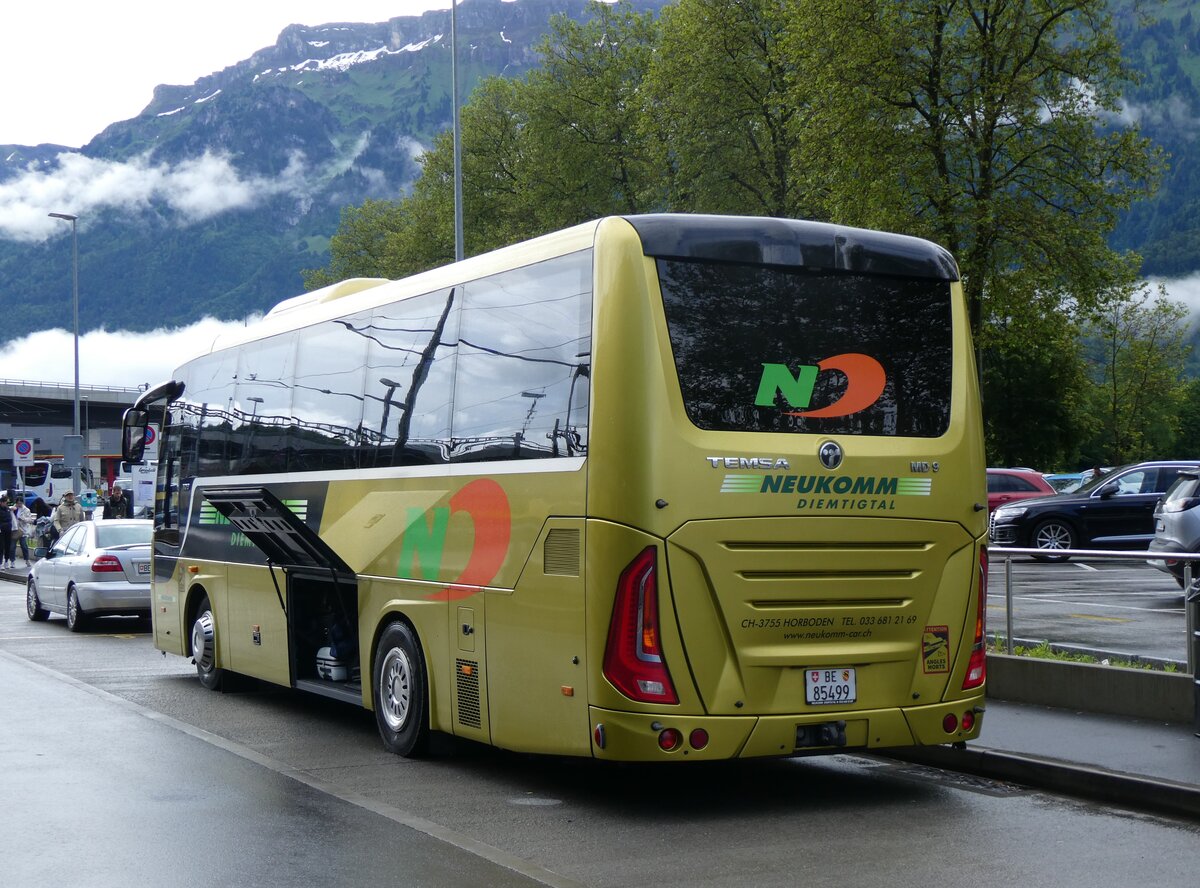 (263'691) - Neukomm, Horboden - BE 85'499 - Temsa am 15. Juni 2024 beim Bahnhof Interlaken Ost