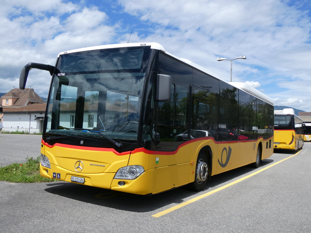 (263'752) - CarPostal Ouest - VD 205'684/PID 10'796 - Mercedes am 16. Juni 2024 in Yverdon, Garage