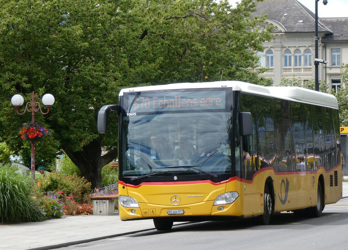 (263'777) - CarPostal Ouest - VD 464'977/PID 10'605 - Mercedes am 16. Juni 2024 beim Bahnhof Yverdon