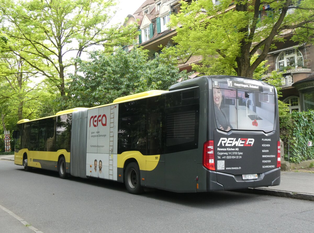 (263'828) - STI Thun - Nr. 706/BE 818'706 - Mercedes am 19. Juni 2024 beim Bahnhof Thun (Kante X)
