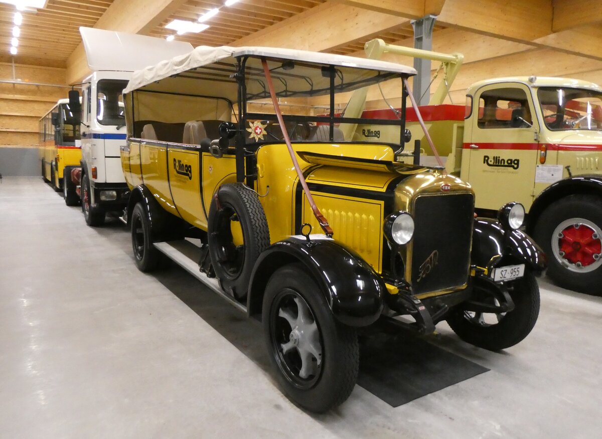 (263'897) - R�llin, Hirzel - SZ 955 - FBW/Seitz-Hess (ex RhV Altst�tten Nr. 31; ex P 1629; ex P 2881) am 22. Juni 2024 in N�fels, FBW-Museum