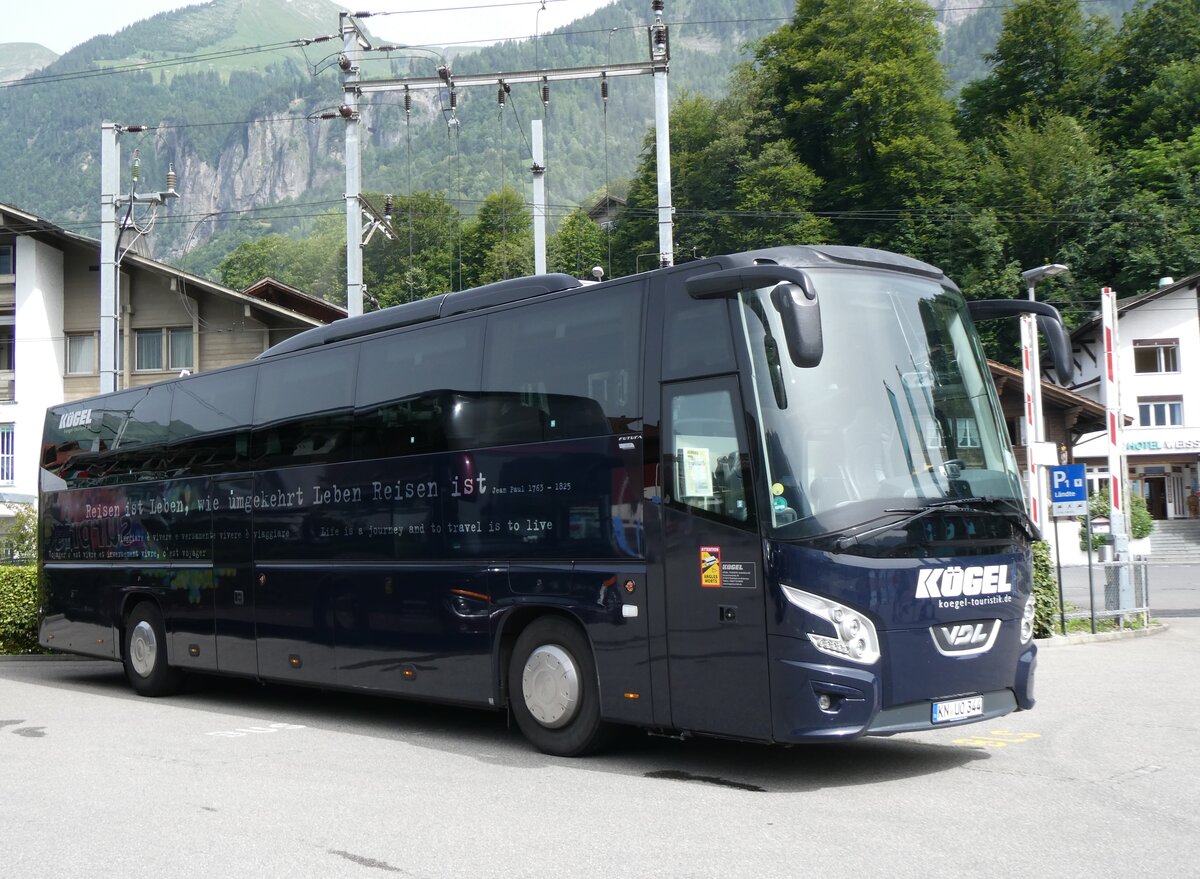 (264'101) - Aus Deutschland: K�gel, Radolfzell - KN-UO 344 - VDL am 29. Juni 2024 beim Bahnhof Brienz