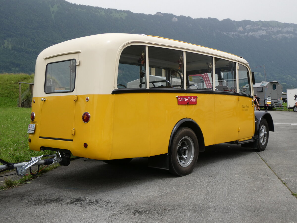 (264'141) - Moser, Sch�nenberg - ZH 216'722 - Berna/Hess (ex Barenco, Faido) am 29. Juni 2024 in Interlaken, Flugplatz