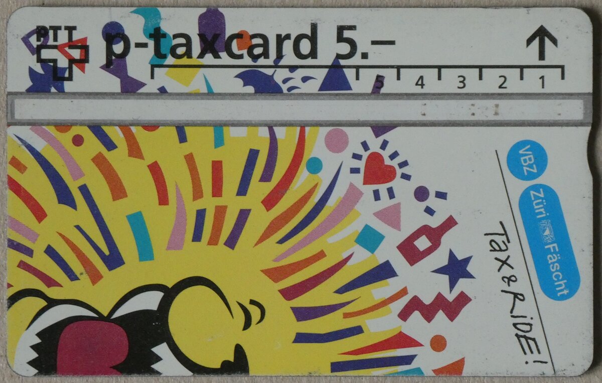 (264'220) - Taxcard - 5.- Z�ri F�scht 1994 Pauschal Fr. 20.- - am 30. Juni 2024 in Thun (Vorderseite)