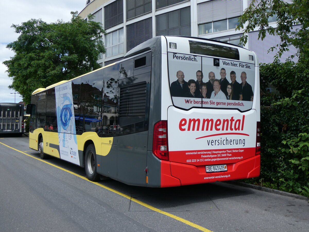 (264'324) - STI Thun - Nr. 405/BE 843'405 - Mercedes am 4. Juli 2024 bei der Schiffl�ndte Thun
