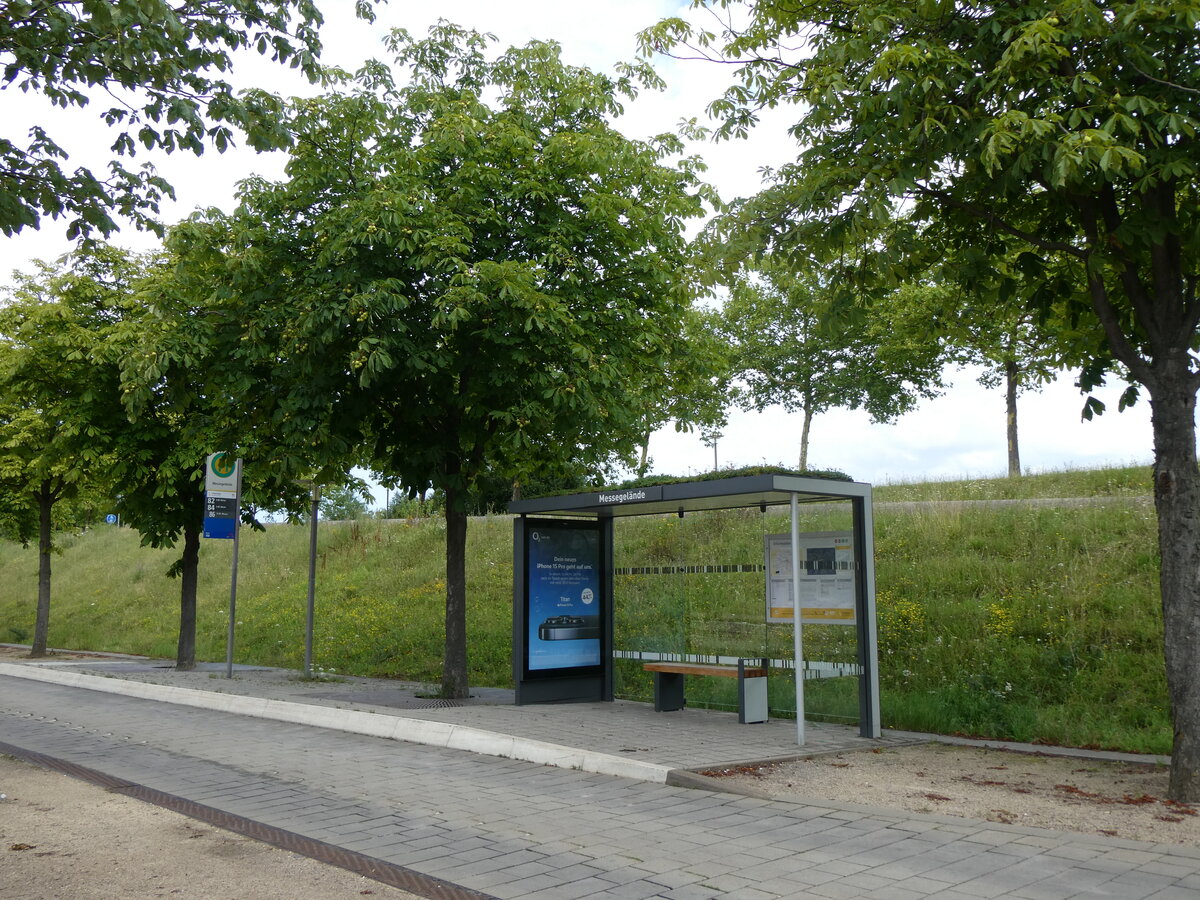 (264'553) - LVB-Haltestelle am 10. Juli 2024 in Leipzig, Messegel�nde