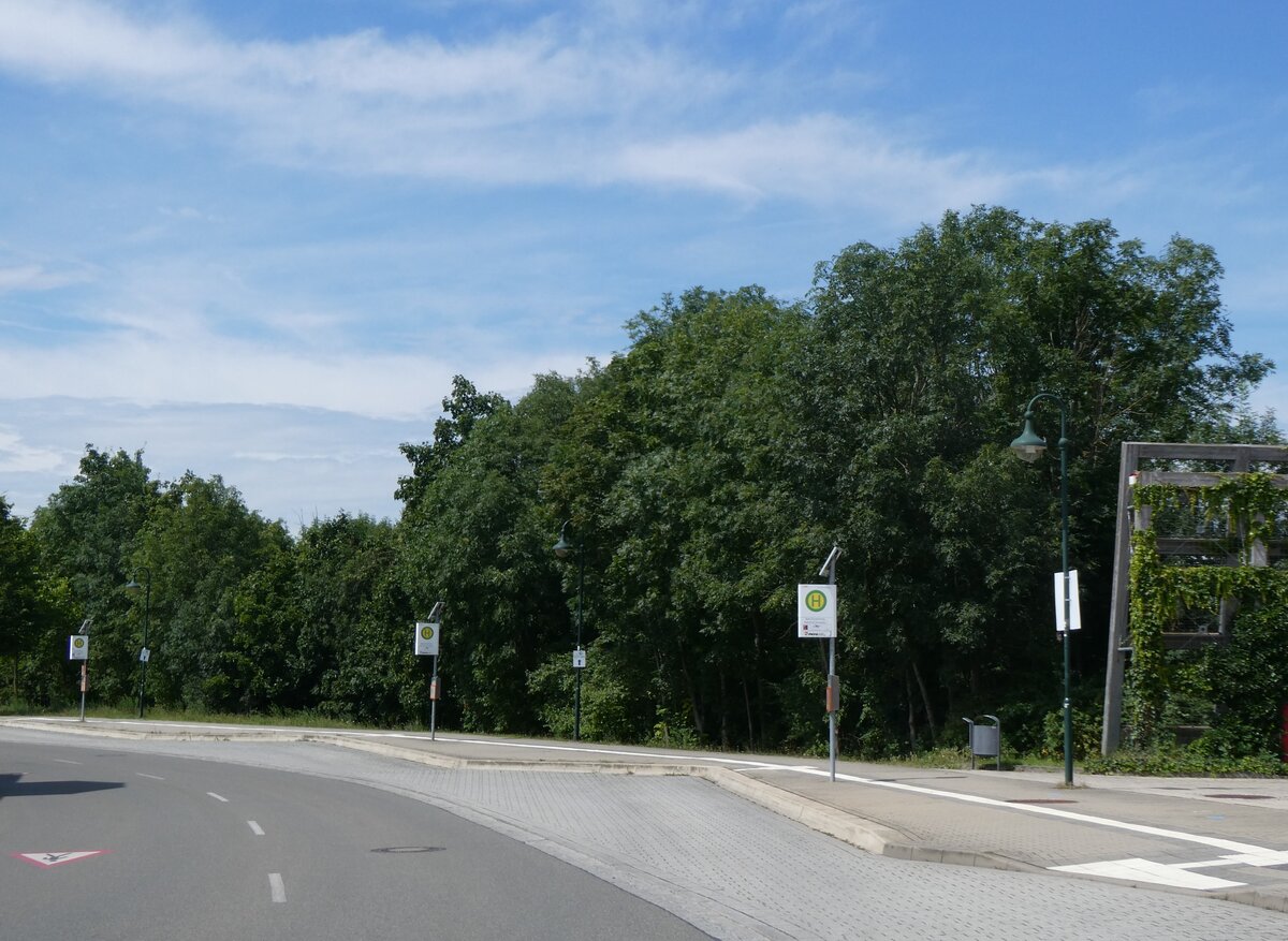 (264'571) - PNVG-Haltestellen am 10. Juli 2024 beim Bahnhof Bad D�rrenberg