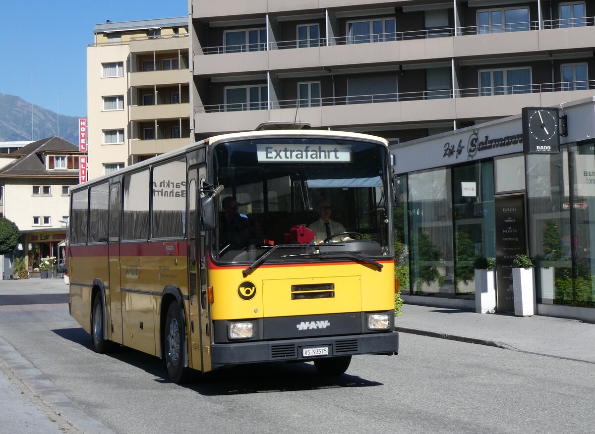 (265'220) - Oser, B�rchen - VS 93'575 - NAW/Lauber (ex Epiney, Ayer/PID 1076) am 28. Juli 2024 beim Bahnhof Visp