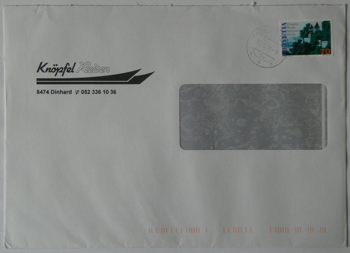 (265'222) - Kn�pfel-Briefumschlag vom 13. Mai 1998 am 29. Juli 2024 in Thun