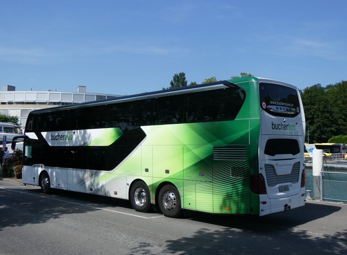 (265'314) - Bucher, Dierikon - Nr. 37/LU 15'567 - Setra am 30. Juli 2024 bei der Schiffl�ndte Thun