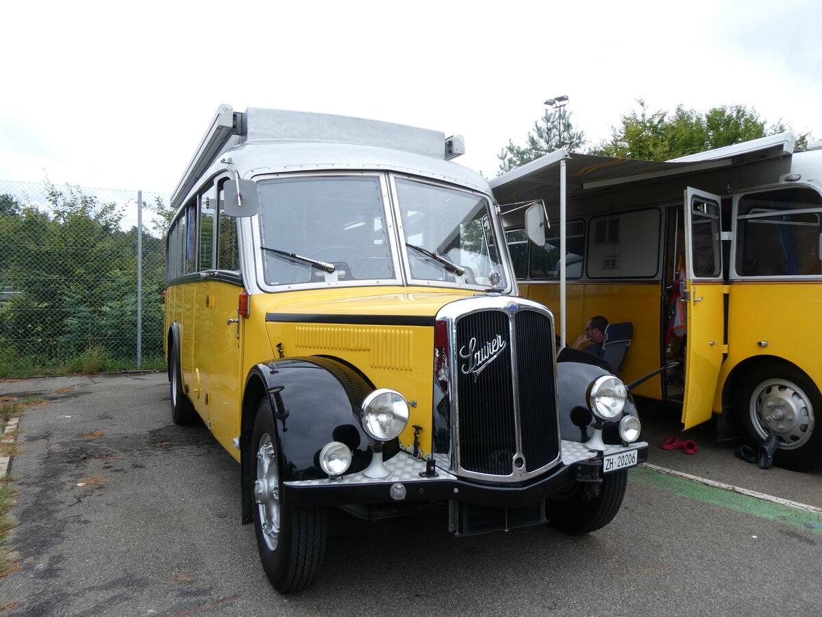 (265'836) - Langenegger A., W�denswil - ZH 20'206 - Saurer/Krapf (ex Tscharner, Thusis) am 17. August 2024 in Neuhausen, Langriet