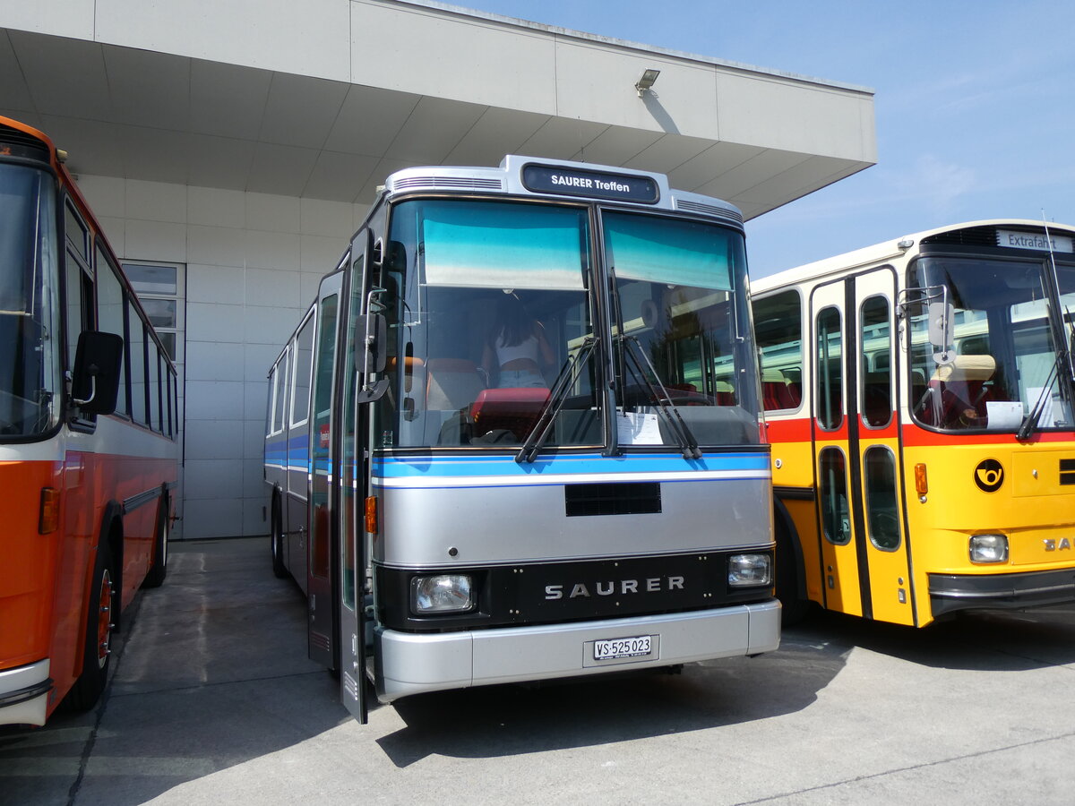 (266'354) - Pralong, Euseigne - VS 525'023 - Saurer/Lauber (ex Osterholt, Veysonnaz; ex SAPJV, L'Isle Nr. 70/PID 1302) am 31. August 2024 in Oberkirch, CAMPUS Sursee