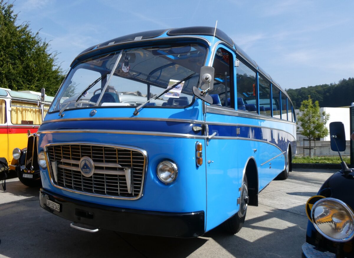 (266'366) - von der Aa, Roth - LU 132'145 - Saurer/Gangloff (ex Libero Bau, Fehraltdorf; ex Groth, D�llikon; ex R�egg, Oehrlikon; ex AVG Grindelwald; ex Wick, Wil) am 31. August 2024 in Oberkirch, CAMPUS Sursee 