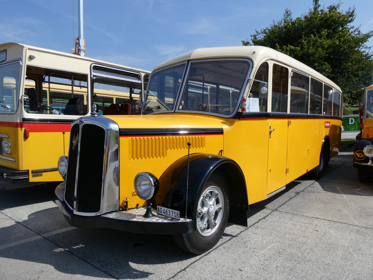 (266'376) - B�hlmann, Muri - AG 463'718 - Saurer/R&J (ex Printer Logistik, Muri; ex Wetli, Maschwanden; ex Schmid, Buchs; ex Tschannen, Zofingen Nr. 3) am 31. August 2024 in Oberkirch, CAMPUS Sursee