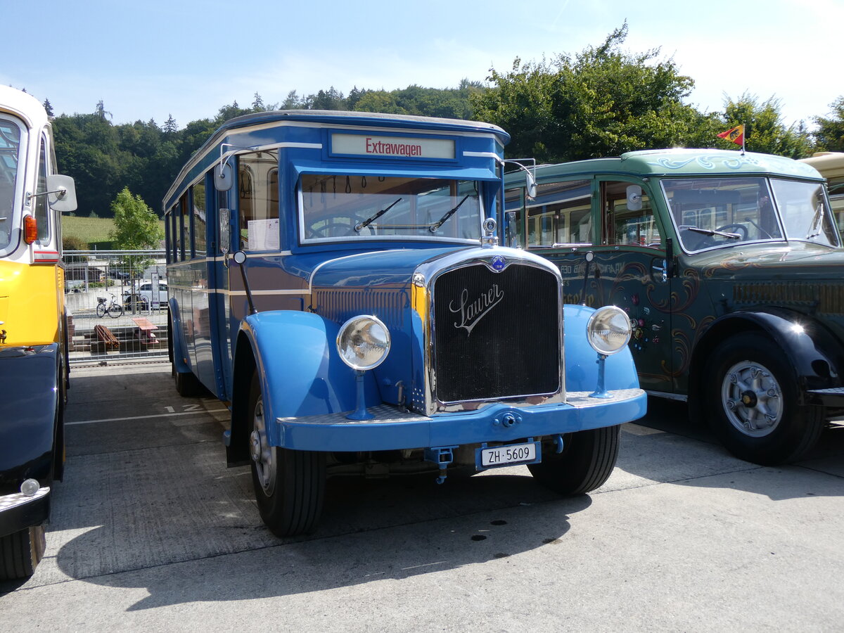 (266'464) - VBZ Z�rich (TMZ) - Nr. 9/ZH 5609 - Saurer/SWS (ex Bamert, Wollerau; ex BBA Aarau Nr. 1; ex VBZ Z�rich Nr. 209; ex VBZ Z�rich Nr. 9) am 31. August 2024 in Oberkirch, CAMPUS Sursee