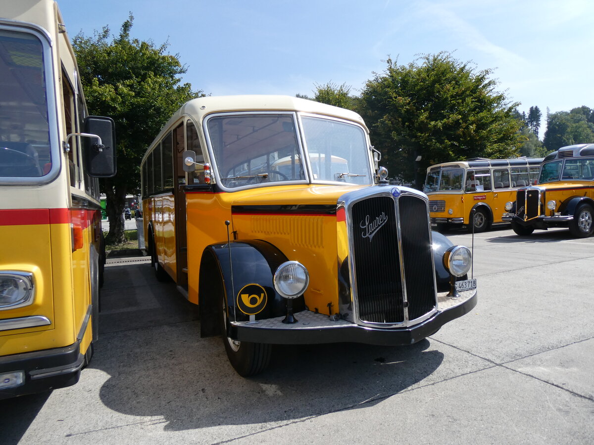 (266'471) - B�hlmann, Muri - AG 463'718 - Saurer/R&J (ex Printer Logistik, Muri; ex Wetli, Maschwanden; ex Schmid, Buchs; ex Tschannen, Zofingen Nr. 3) am 31. August 2024 in Oberkirch, CAMPUS Sursee