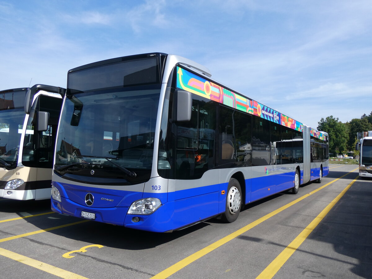(266'497) - VZO Gr�ningen - Nr. 103/ZH 745'103 - Mercedes am 31. August 2024 in Winterthur, Daimler Buses