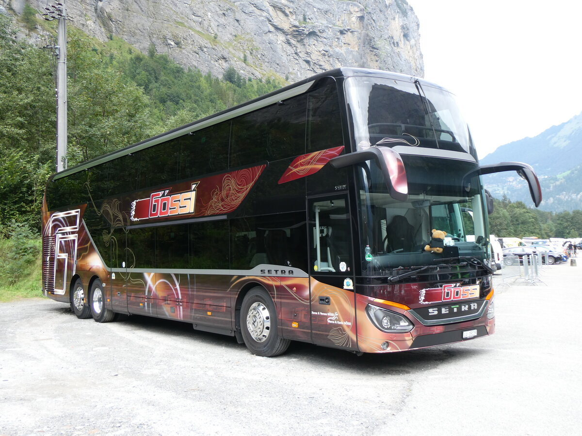 (266'613) - G�ssi, Horw - LU 15'119 - Setra am 3. September 2024 in Stechelberg, Schilthornbahn