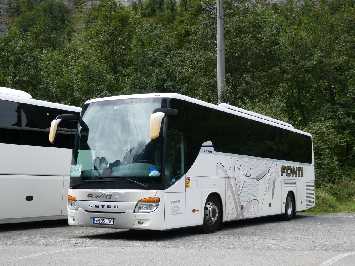 (266'615) - Aus Rum�nien: Fonti, Baia Mare - MM 35 LDC - Setra am 3. September 2024 in Stechelberg, Schilthornbahn
