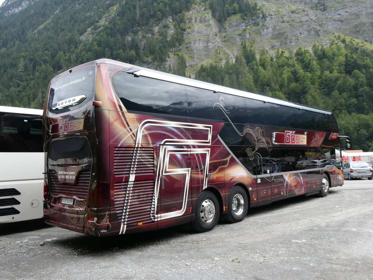 (266'623) - G�ssi, Horw - LU 15'119 - Setra am 3. September 2024 in Stechelberg, SChilthornbahn