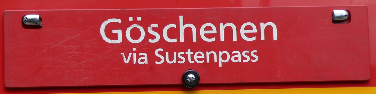 (266'900) - Routentafel - G�schenen via Sustenpass - am 10. September 2024 in Innertkirchen, Tankstelle Feuz