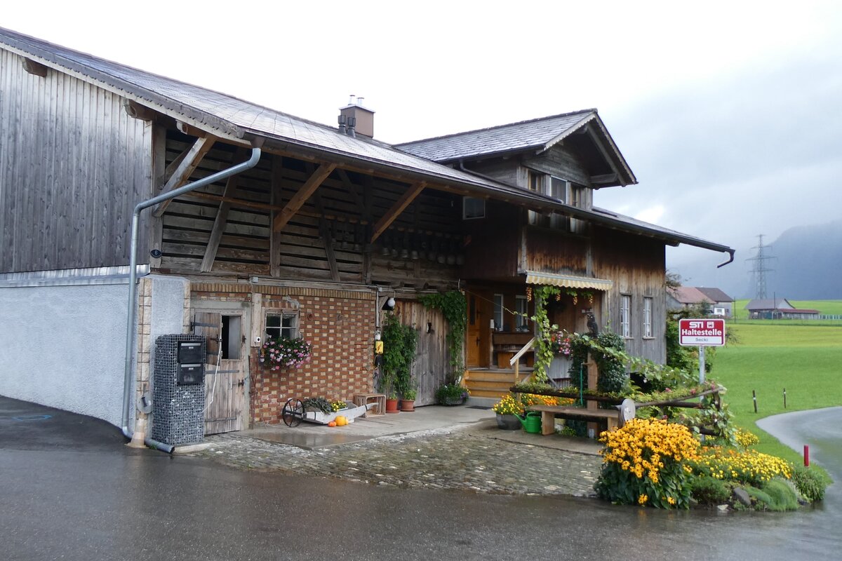 (266'951) -  STI-Haltestelle Uebeschi, Secki  am 13. September 2024 in Blumenstein, Tannenb�hl
