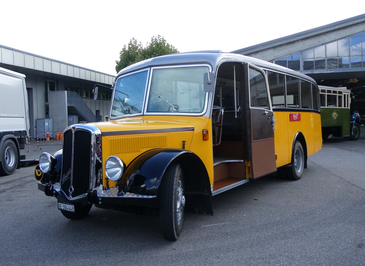 (266'954) - Museum f�r Kommunikation, Bern - BE 384'448 - Berna/Hess (ex P 22'026; ex P 1655) am 14. September 2024 in Bern, Garage Europaplatz Bernmobil