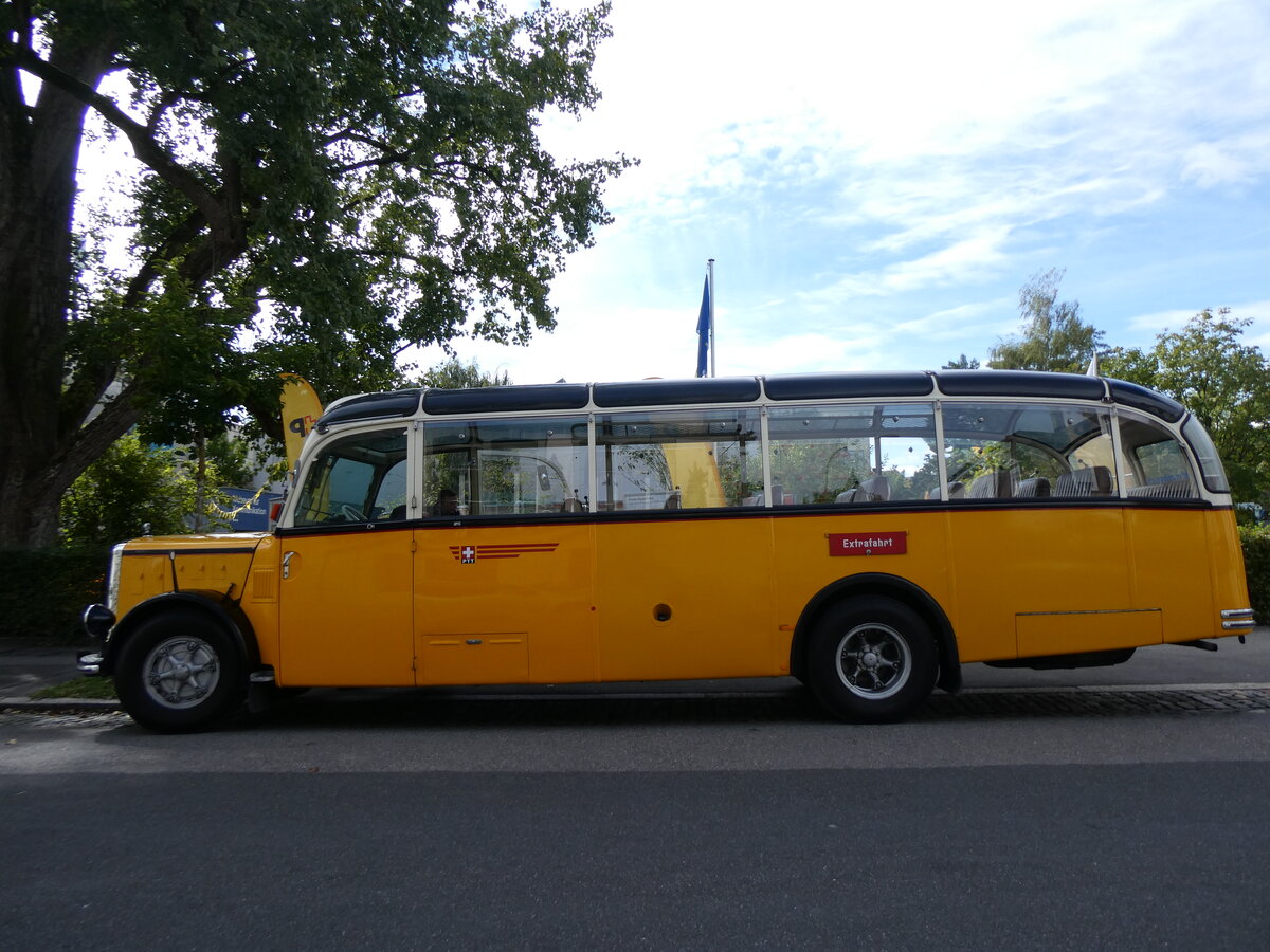 (267'034) - M�ller, Uttigen - BE 14'452 - Saurer/Eggli (ex Tschannen, Arth; ex OPC Ennetb�rgen Nr. 2; ex M+79'513; ex P 23'153; ex P 2240) am 14. September 2024 in Bern, Museum f�r Kommunikation